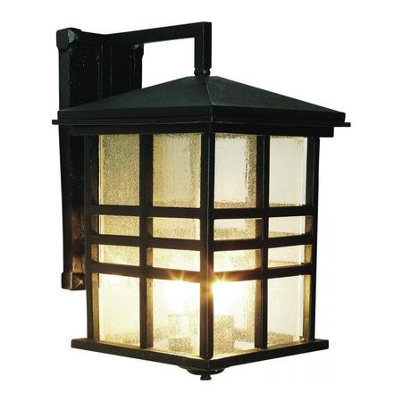 TRANS GLOBE Two Light Weathered Bronze Clear Seeded Rectangle Glass Wall Lantern 4637 WB